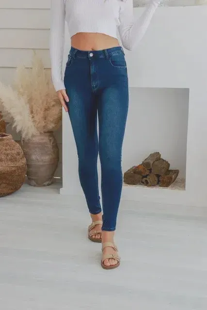 Maggie Booty Lift Jeans - Dark Winter Blue