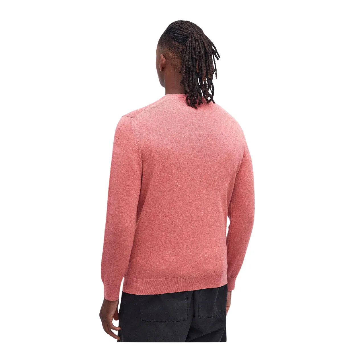 Maglione Uomo Barbour Cotone Pima Rosa