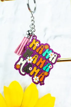 Mama keychain pink