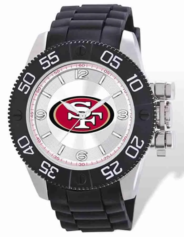 NFL Mens San Francisco 49ers Beast Watch - Molded Strap - Luminous Hands