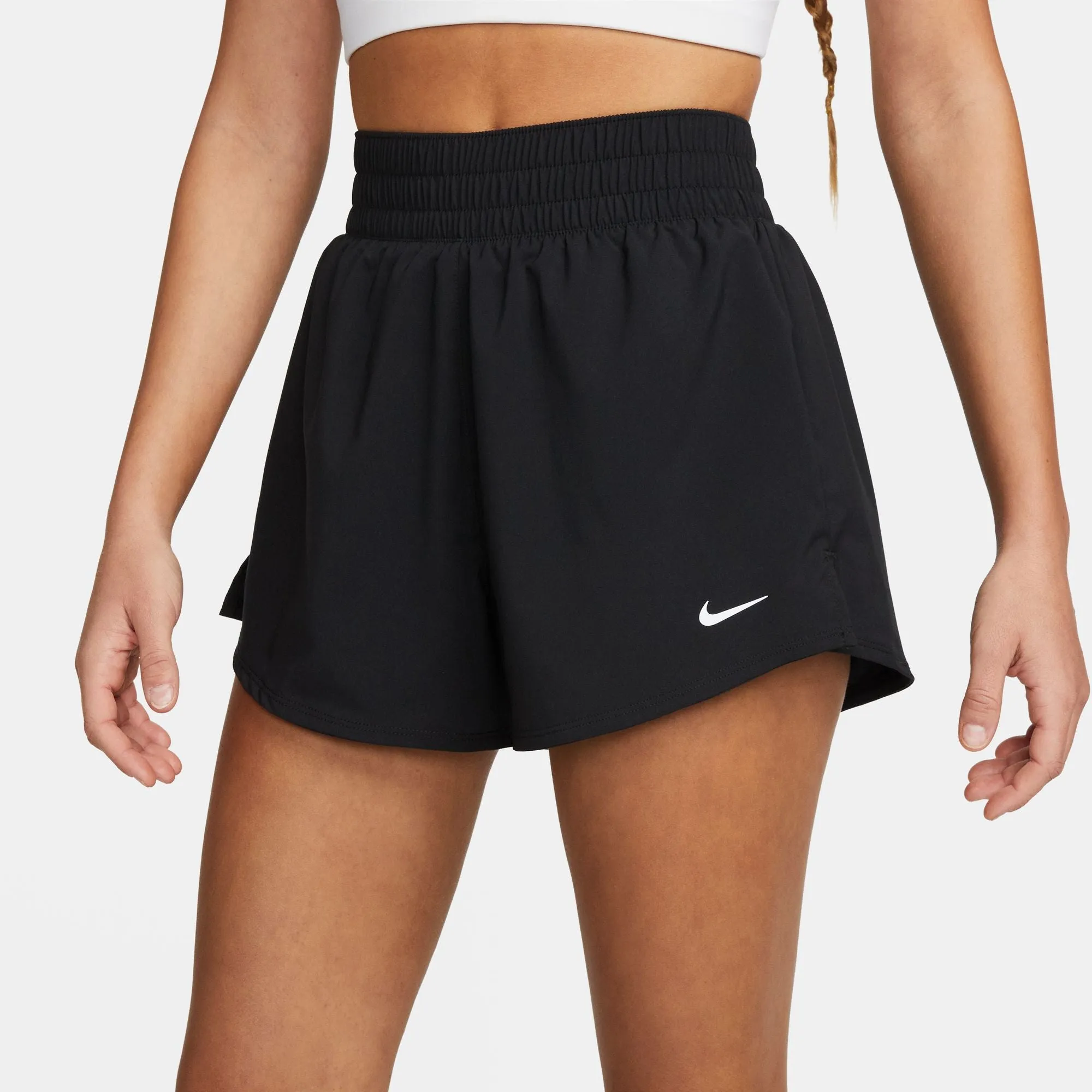 Nike Women's One Dri-FIT High Waisted 3 Inch 2 In 1 Shorts Black