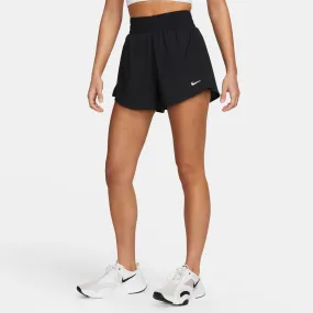 Nike Women's One Dri-FIT High Waisted 3 Inch 2 In 1 Shorts Black