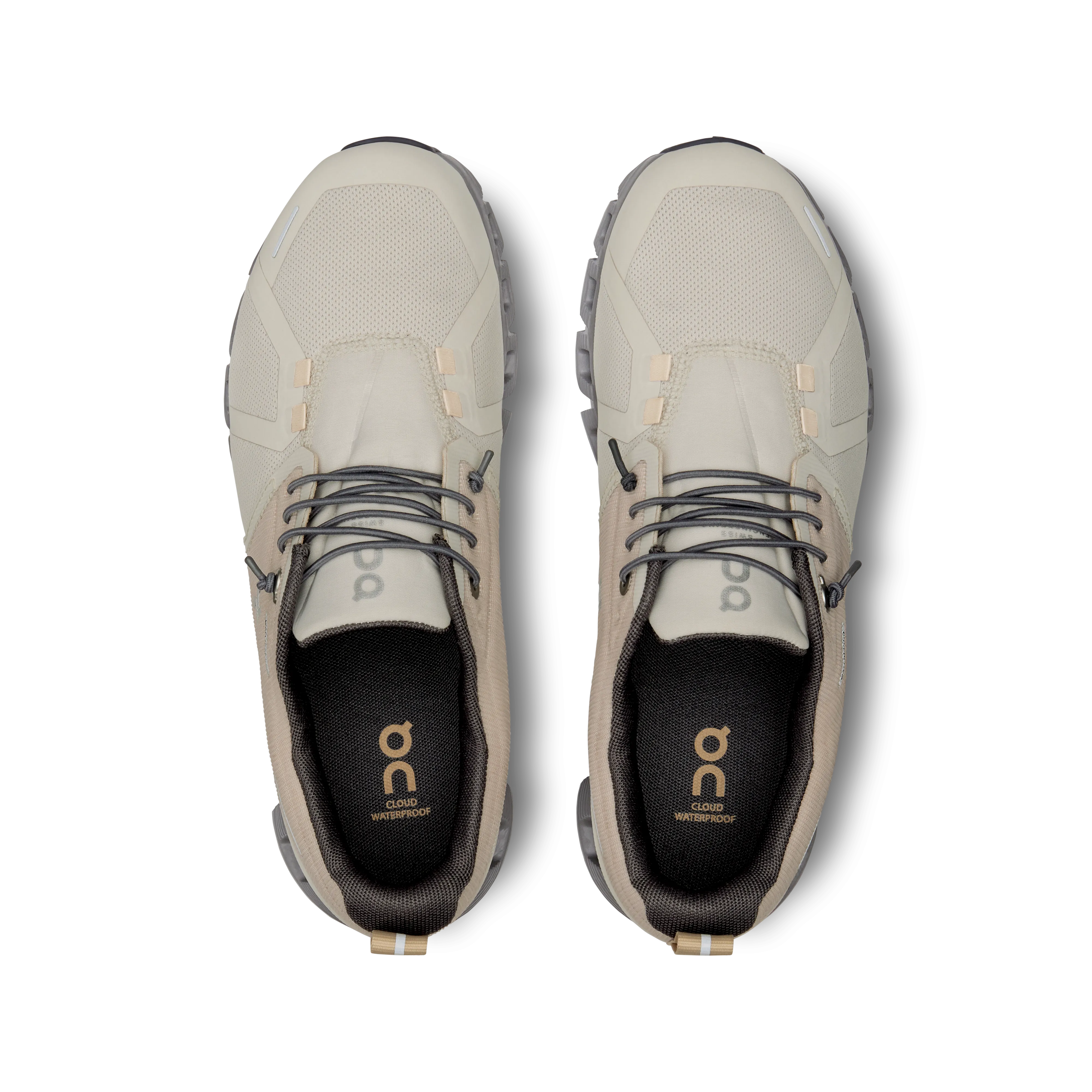 On Running Women's Cloud 5 Waterproof Shoes - Pearl / Fog