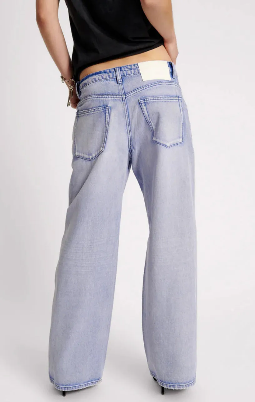 One Teaspoon - Cupid Blue Low Riders Waist Wide Leg Jean - Cupid Blue