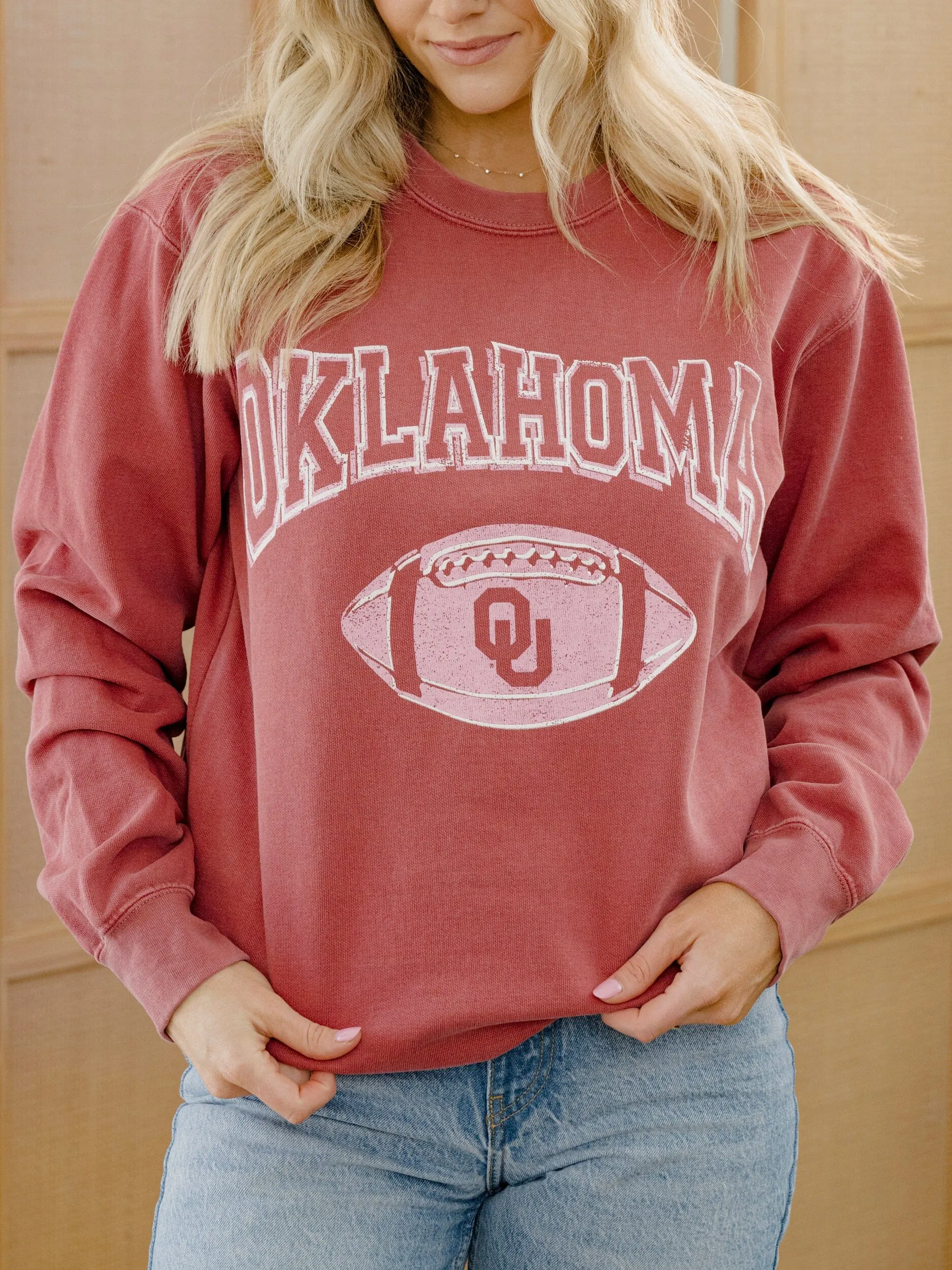 OU Sooners Wonka Football Crimson Sweatshirt