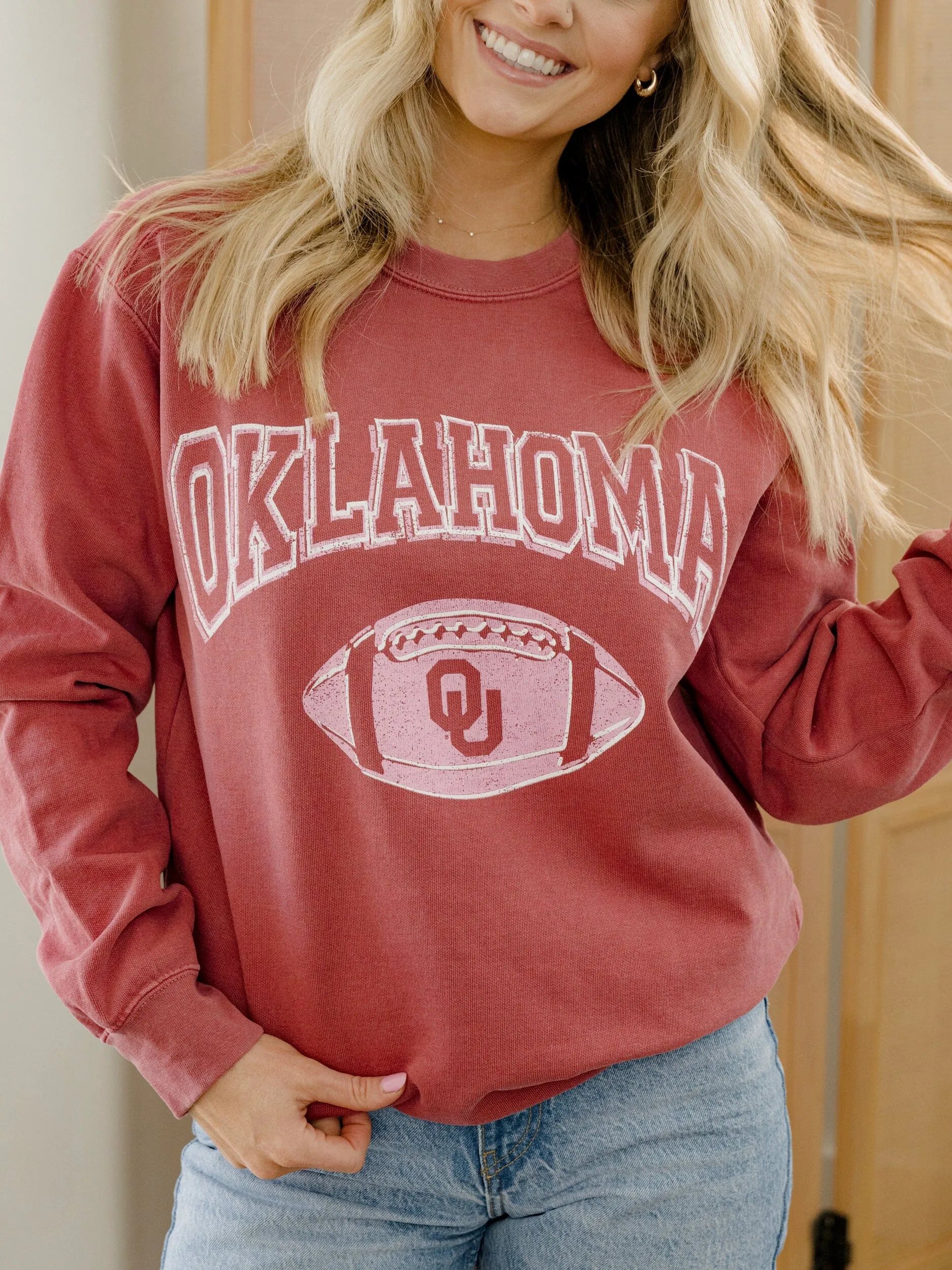 OU Sooners Wonka Football Crimson Sweatshirt