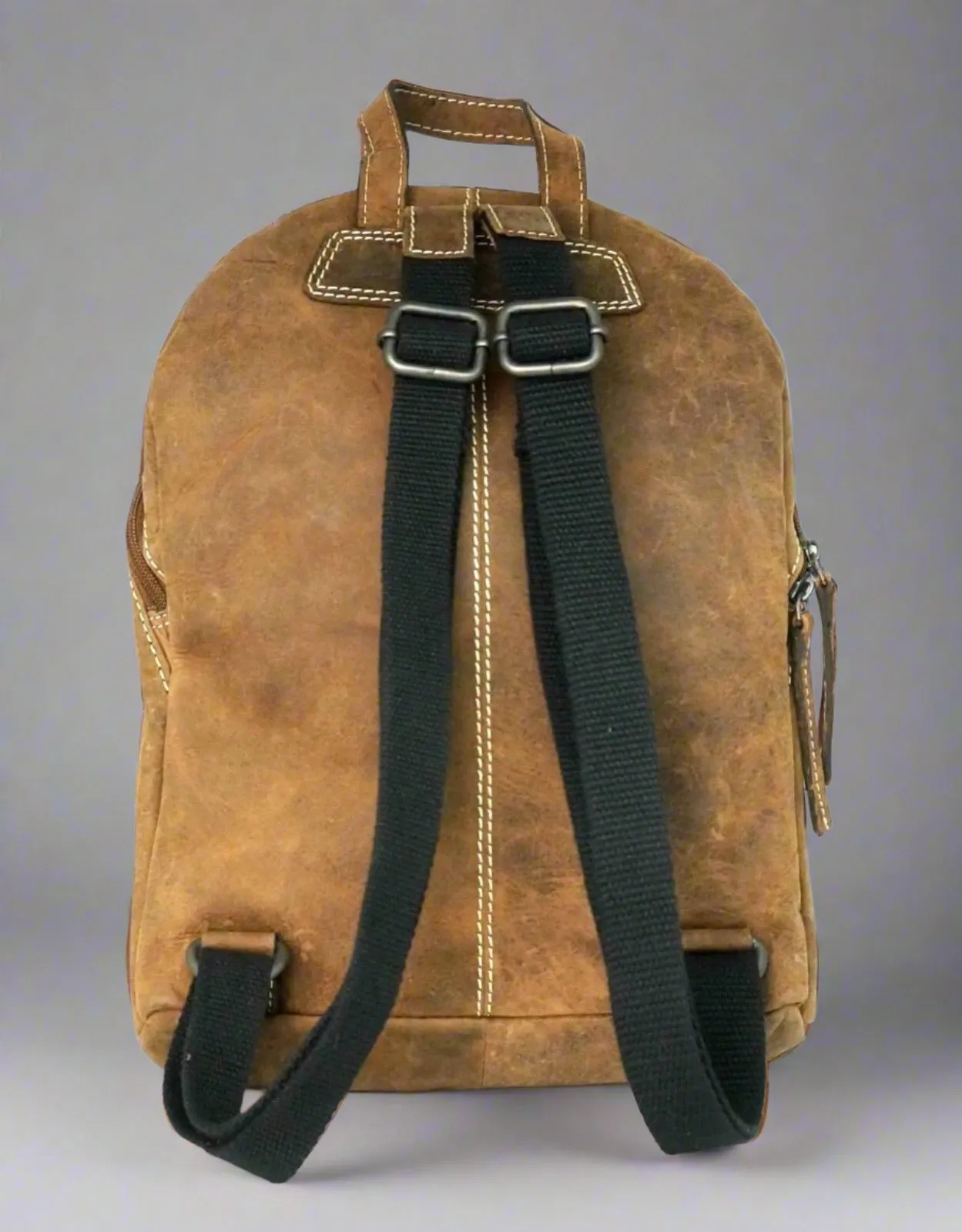 Personalised Ariel Brown Leather Backpack Unisex - KALGHI