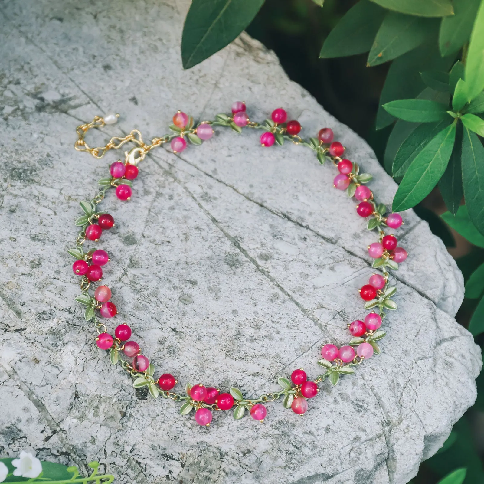 Pink Berry Necklace