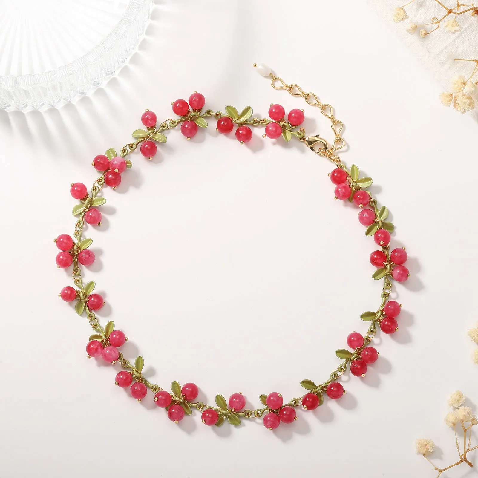 Pink Berry Necklace