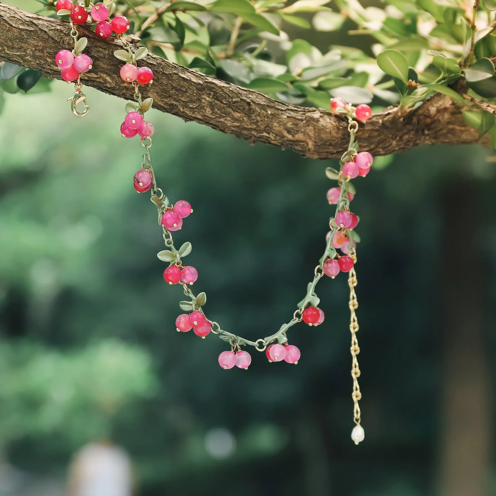 Pink Berry Necklace