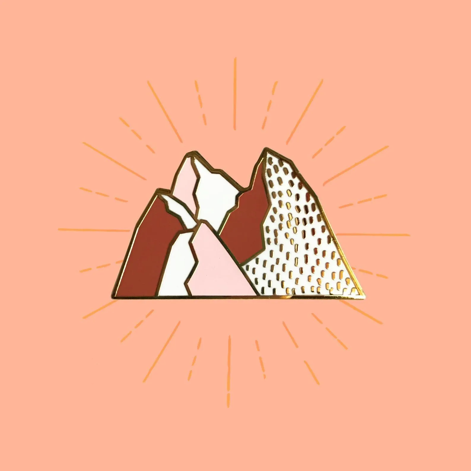 Pink Mountains Enamel Pin