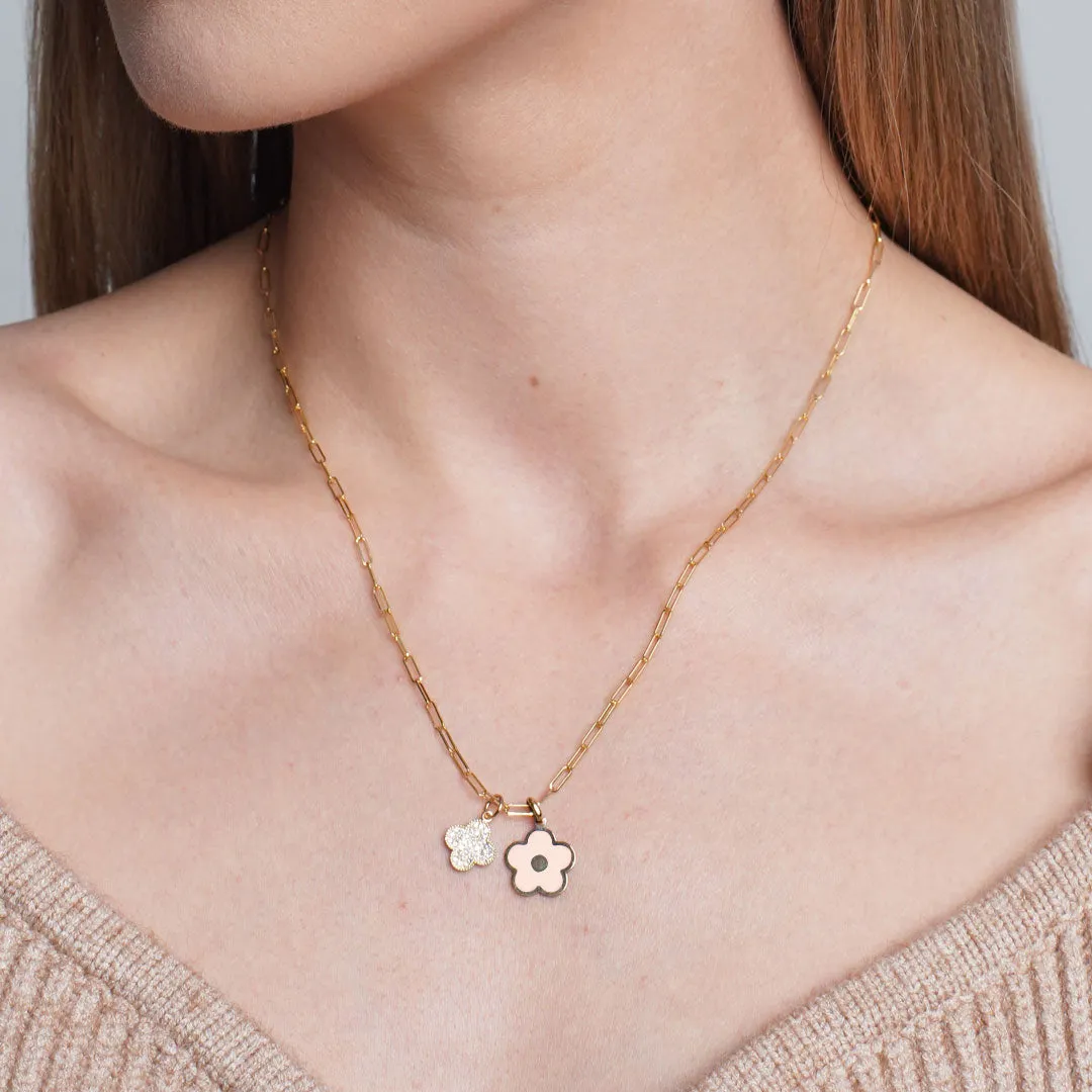 Pink Pearl Cherry Blossom Charm