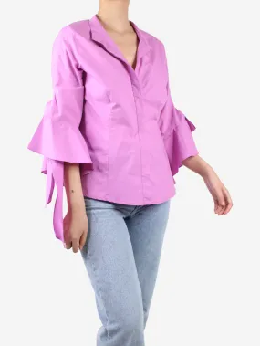 Pink/lilac long-sleeved shirt  - size UK 12