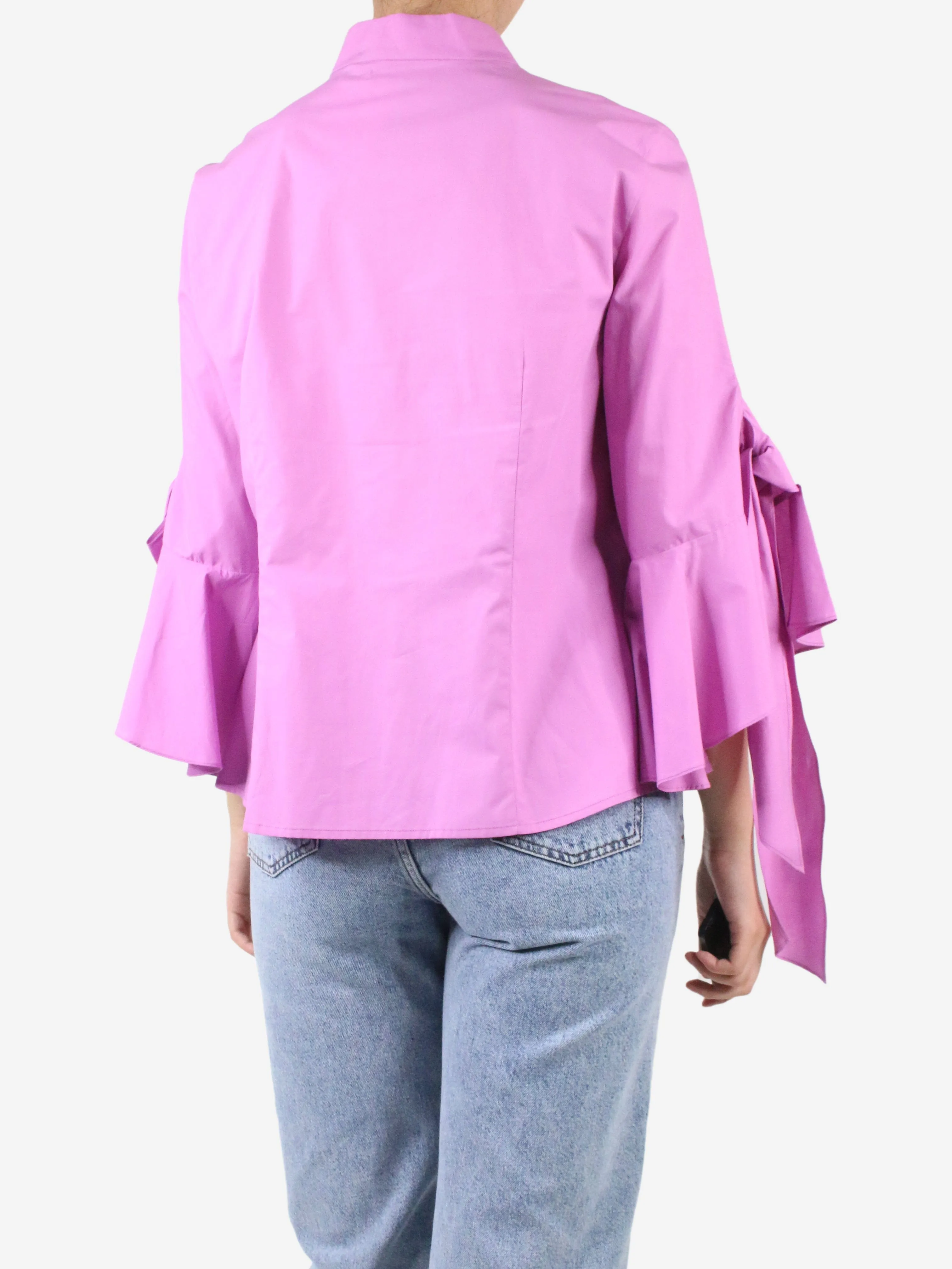 Pink/lilac long-sleeved shirt  - size UK 12