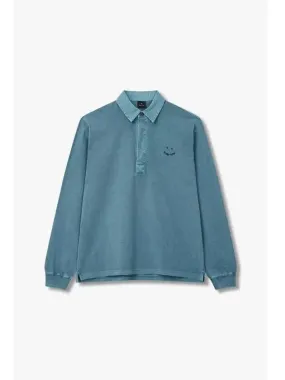 PS Happy Logo Cotton Polo Shirt Blue