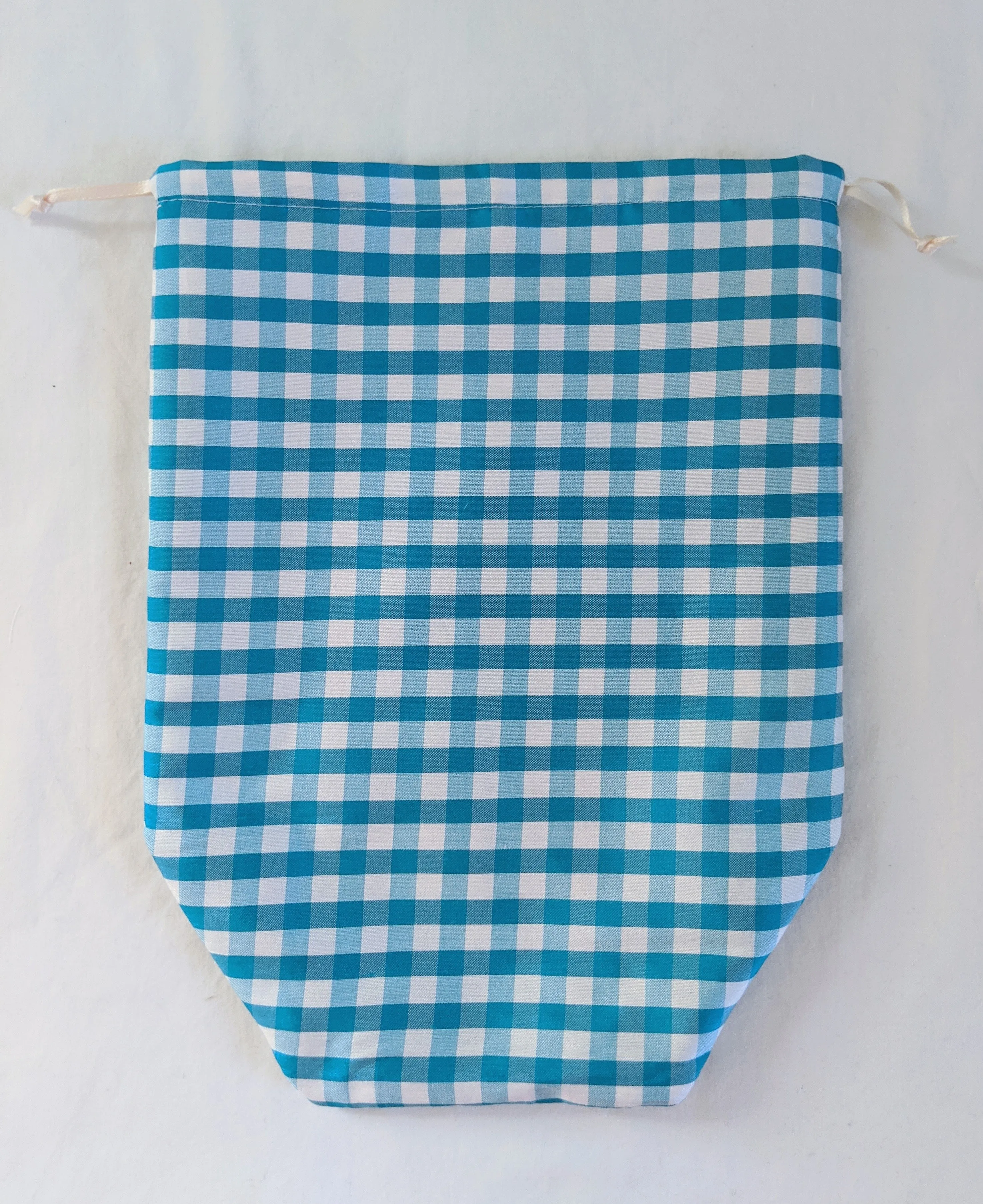 Reticule - Blue Check Silk