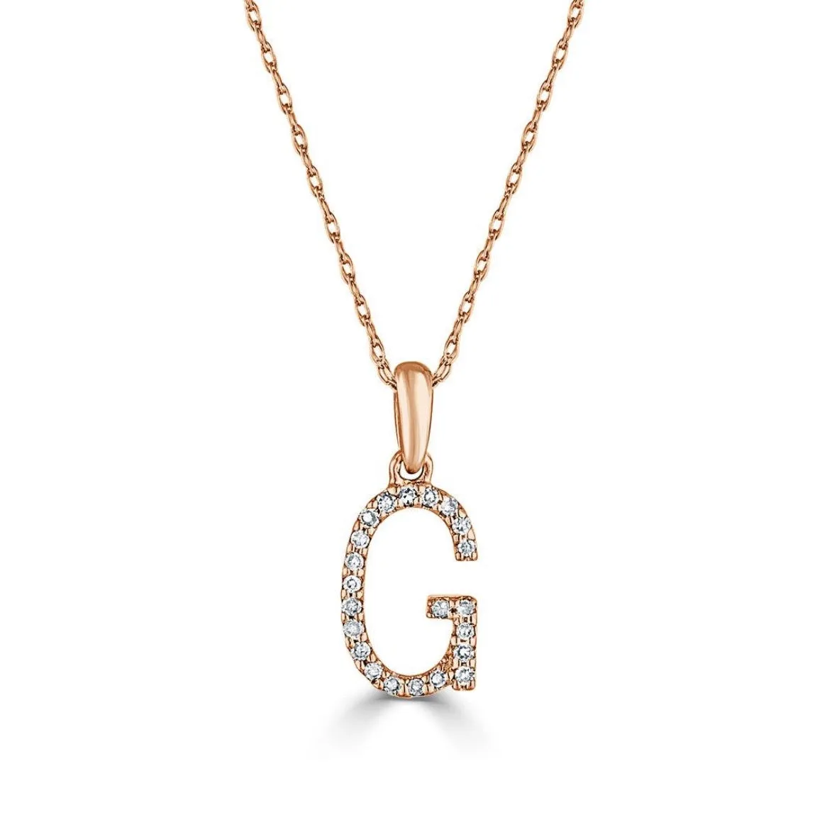 Rose Gold & Diamond “G” Pendant