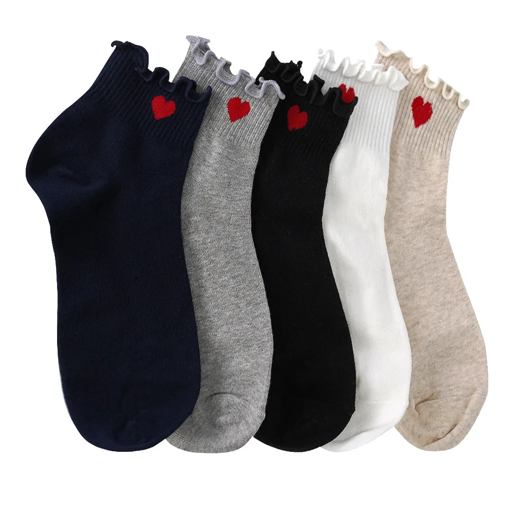 SHORT HEART SOCKS FRILLED