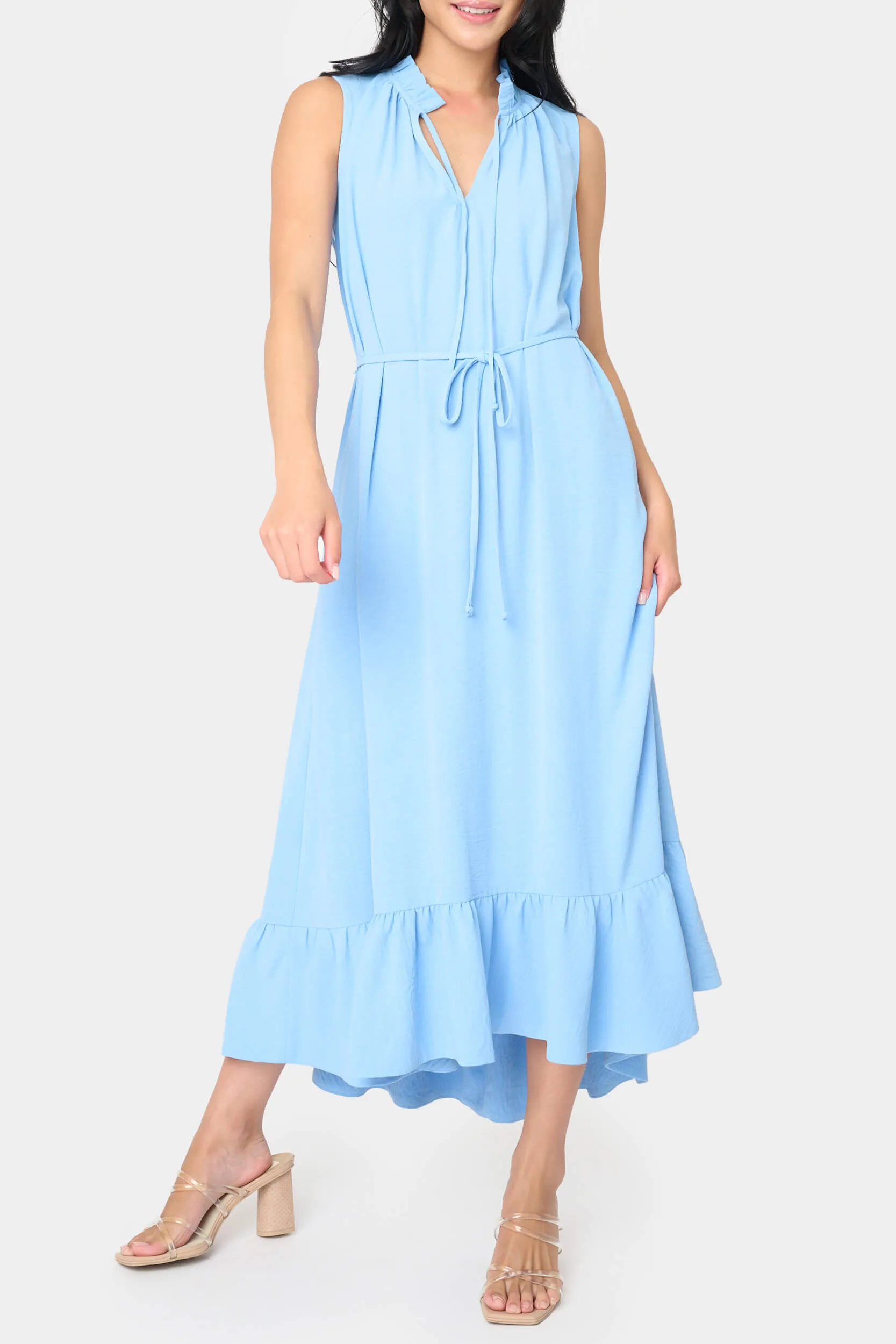 Sienna Sleeveless Tie Neck Midi Dress