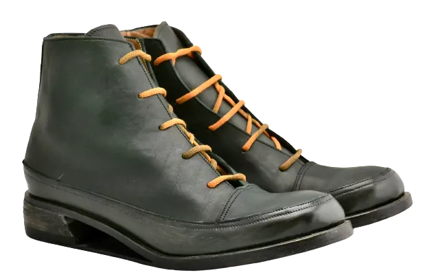 Sneaker boot  |  green black | hollow wedge