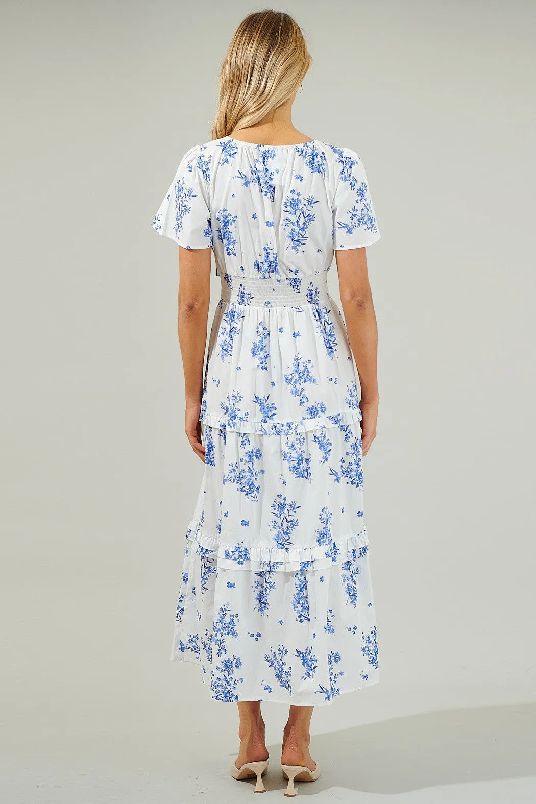 The Etta Poplin Tiered Maxi Dress