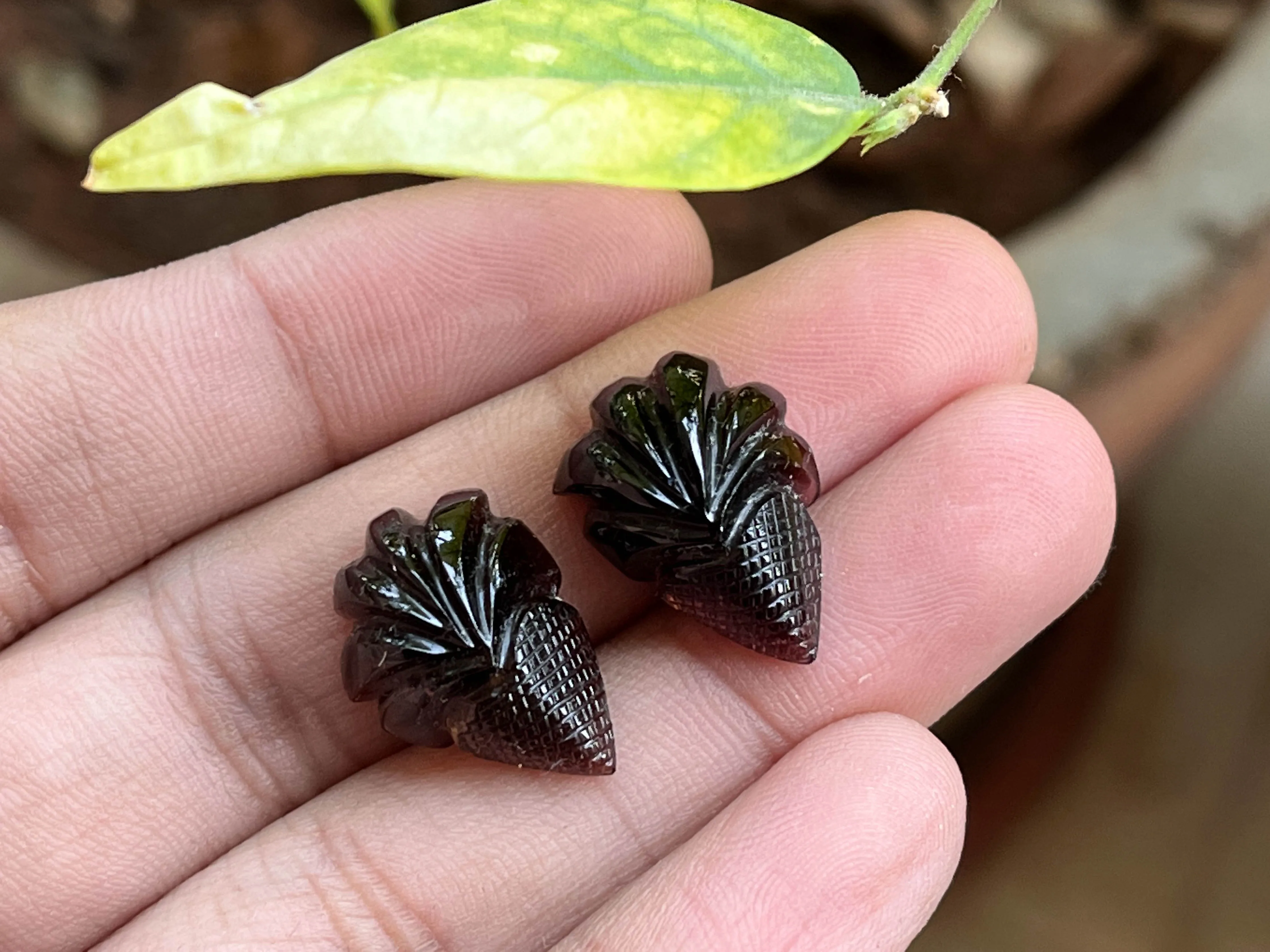 Tourmaline Carvings Set 7 - Strawberry