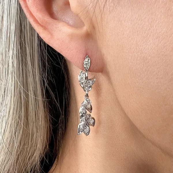 Vintage Diamond Drop Earrings