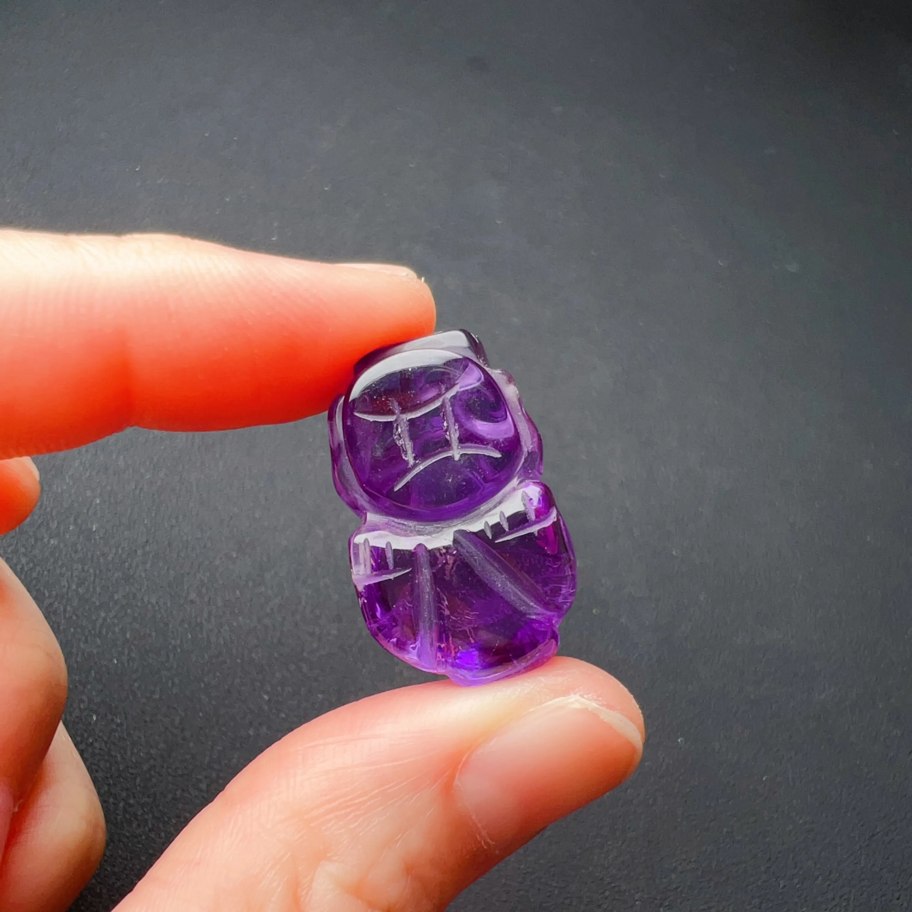 Wealth Attraction 2024 Natural Amethyst Pixiu Fengshui Crystal Decor 25.4mm