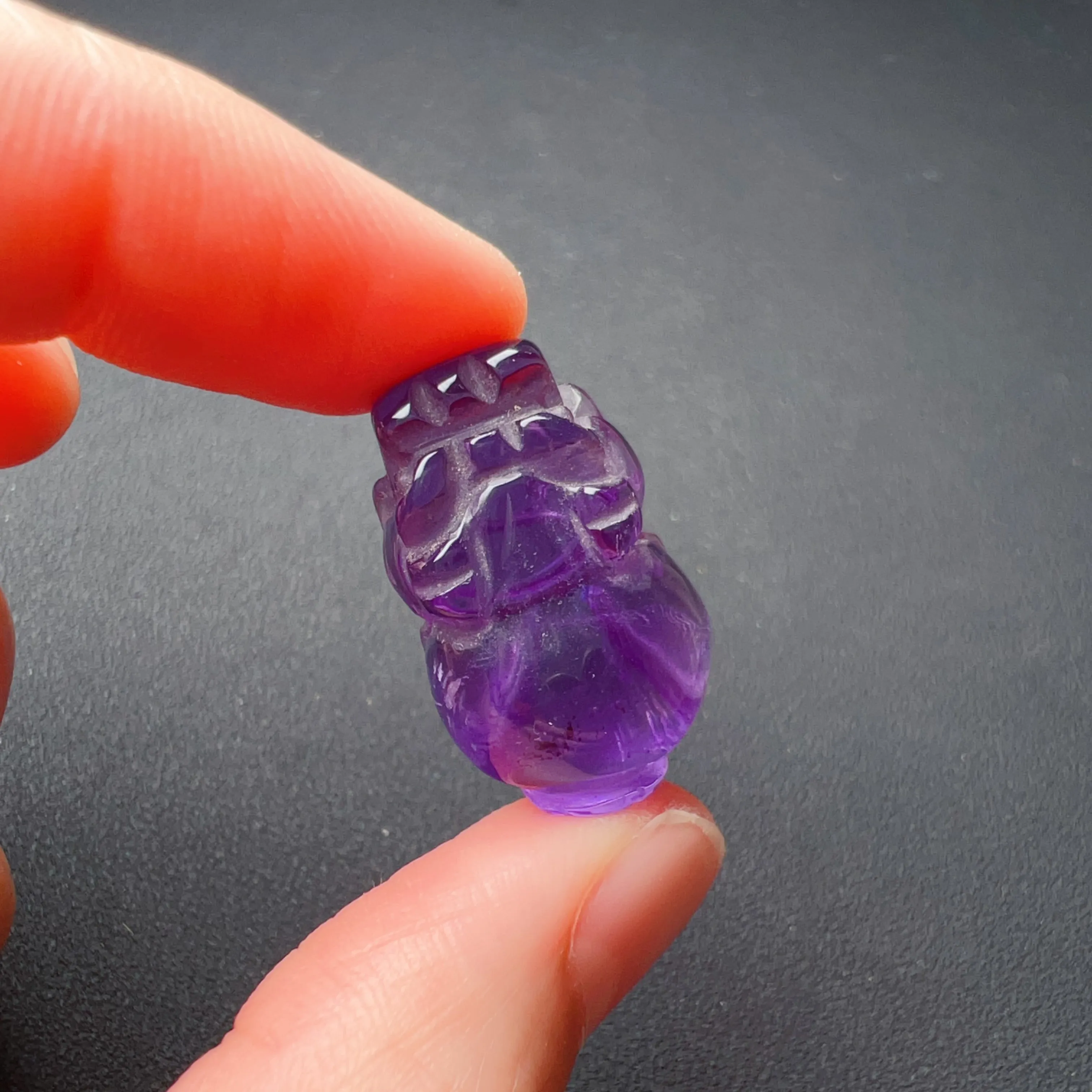 Wealth Attraction 2024 Natural Amethyst Pixiu Fengshui Crystal Decor 25.4mm